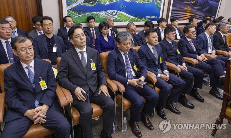 국토위 국감 출석한 건설업계 대표들